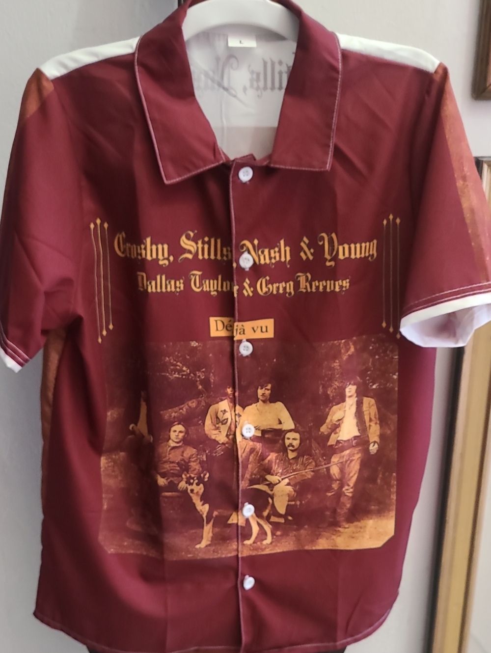 Crosby Stills And Nash Deja Vu  Button-Up Shirt